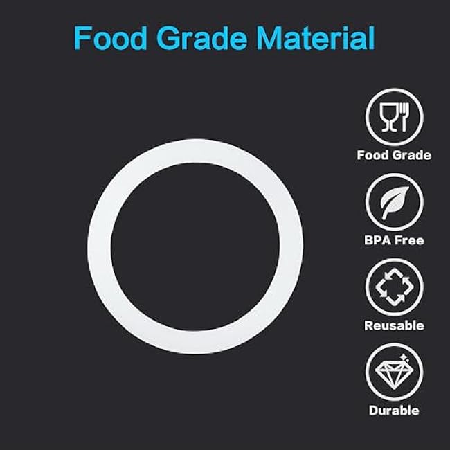 Joshey Replacement Rubber Seal for Thermos Funtainer 16 Ounce Spout Bottle Lid, 6Pcs Leak-proof O Ring, Silicone Gasket Water Bottle Replacement Parts, New Model (Lid without Line)