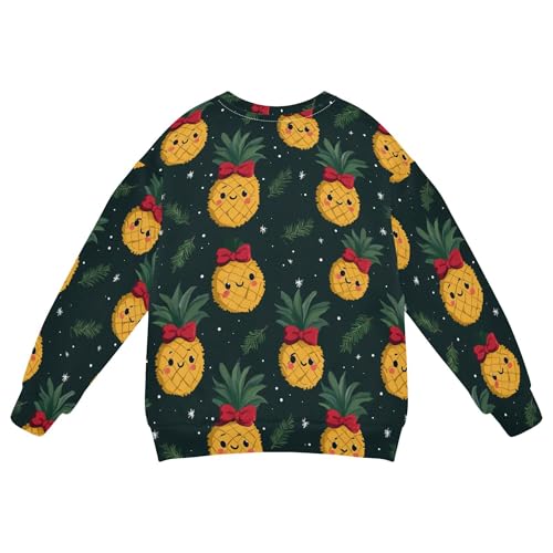 JUNZAN Cute Cartoon Pineapples Little Boys Sweatshirts Hoodies Fleece Tops Clothing Shirts Camping 4T2