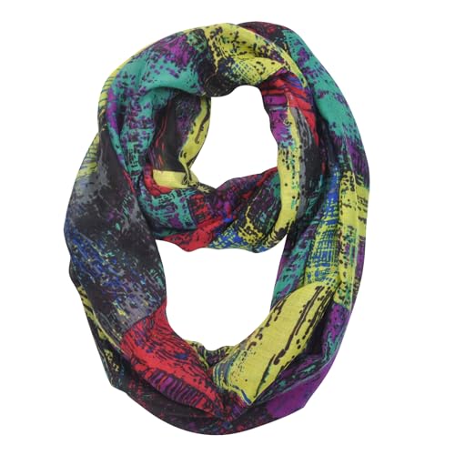 GXIHOUSLGC Mixed Colors Oil Paint Tie-dye Spring Fashion Versatile Lightweight Infinity Scarves Head Wrap (color-B05) — view 2