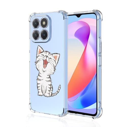WOKEZ Kattmönstrat Fodral för Honor X6a – Stöttåligt Transparent Skydd