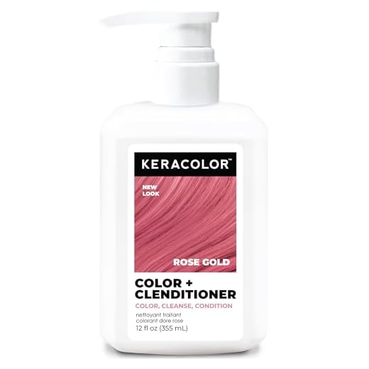 Keracolor Clenditioner ROSE GOLD Hair Dye - Semi Permanent Hair Color Depositing Conditioner, Cruelty-free, 12 Fl. Oz.