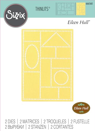 Matrice de découpe Sizzix Thinlits pour scrapbooking et pochoir imitation timbre gris