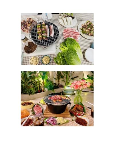 Mianzhi CAST IRON-(B) Iron Hibachi Grill, Hibachi Grill Outdoor,Charcoal Grill,Hibachi Tabletop,Small Portable Charcoal Grill thumb #1