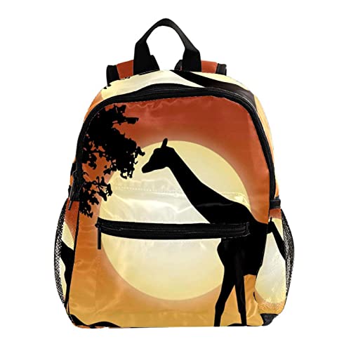 Sac à dos pour garçons et filles motif girafe 30,5 cm multicouleur cartable enfant