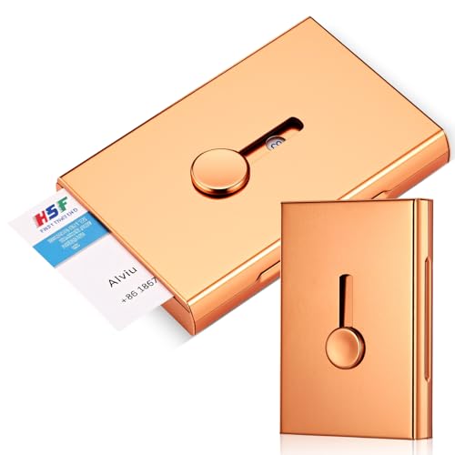 Zonon Large Thumb Drive Business Card Holder, 28 Name Credit, Gold