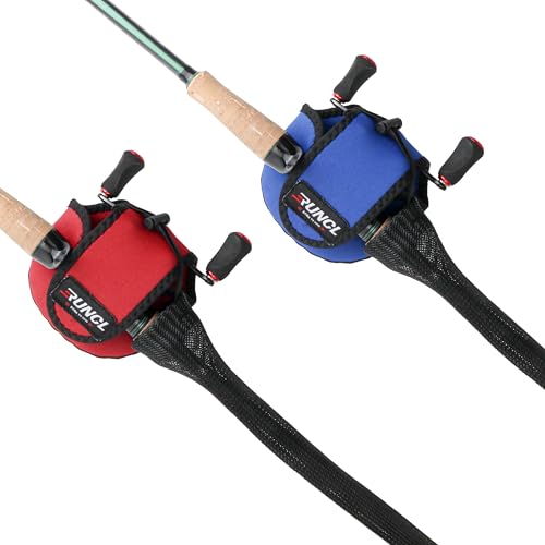 Image of RUNCL Fishing Rod Sleeves & Reel Bags, Spinning /Casting Rod Socks & Spinning /Baitcasting Reel Covers - Protection Solution, Space Saver, Perfect Storage - Fishing Pole Sleeves & Reel Pouch (2 Pack)