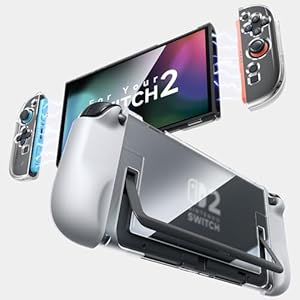 JSAUX Protective Case for Nintendo Switch 2 (2025), Split Design PC+TPU Grip Cover Compatible with Switch 2 Console and JoyCon, Shock-Resistant & Ergonomic