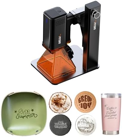 Sielux SL2 AI Laser Engraver Machine, Only 1.76 lbs, 4000mm/s Lightning Speed, Ultra HD Handheld Portable Laser Engraving Machine for Wood, Leather, Acrylic, Glass, Coated Metal and More (Trubo)