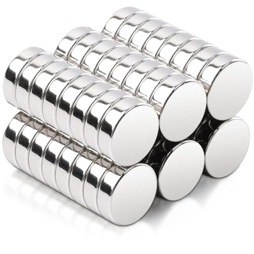 50 Stücke Magnete Stark,10x3mm Kleine Magnet Stark,Mini Magnete Klein Rund,Neodym Magnet Extra Stark Magneten für Magnettafel Pinnwand Kühlschrank Handwerk Whiteboard