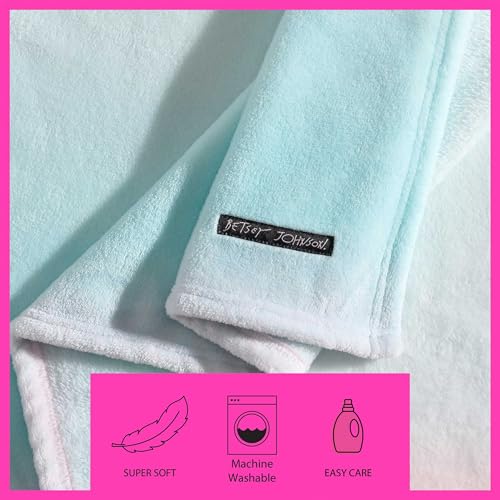 Image of Betsey Johnson - Blanket, Buttery-Soft Throw Blanket for Couch or Bed, Boldly Plush & Oversized Bedding (Ombre Blue, 50 inch x 70 inch)