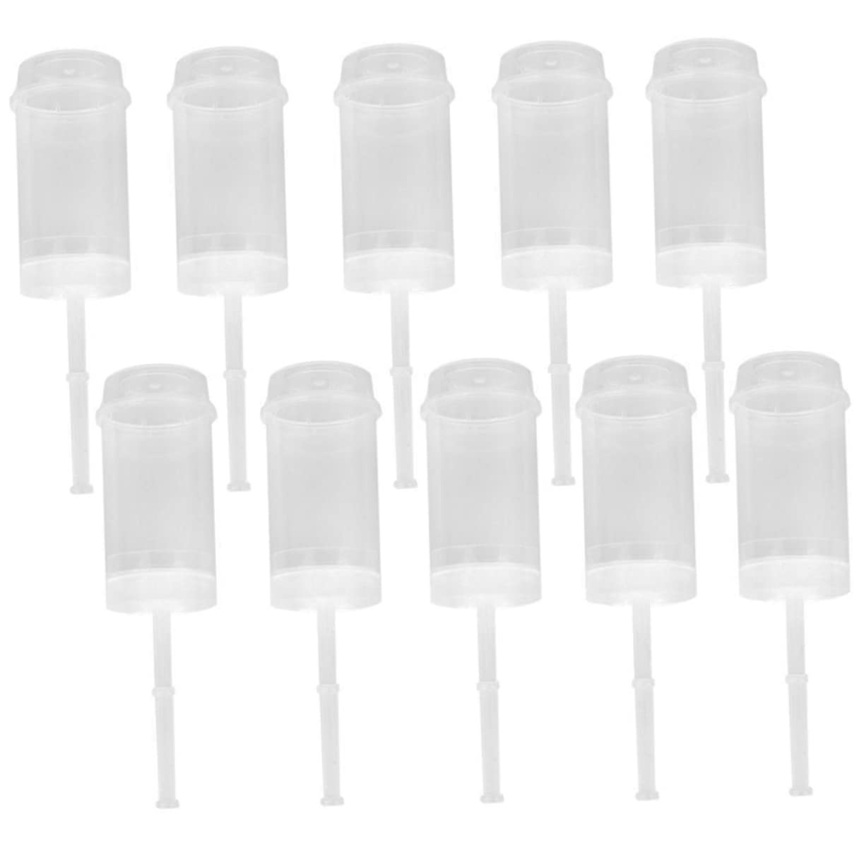 VINTORKY 10pcs Transparent Cake Push Containers for Cupcake Decoration Food Grade Easy to Clean for Weddings Parties DIY Designs