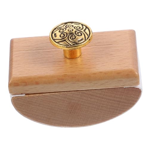 LIFKOME 木製ロッカー吸墨器 万年筆用速乾インク吸収ツール レトロハンドル付き 書道 スタンプ用インク吸い取りパッド