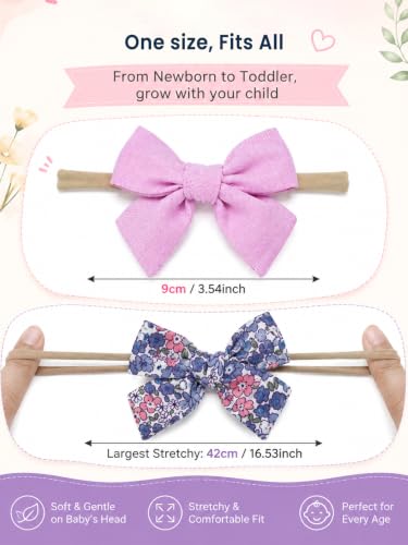 Image of POLKA TOTS Baby Hairbands for Kids Girl | Cute Stretchable Hair Bands for Baby Girls | Kids Hair Accessories | Elastic Infant Hairband | Toddler Hair Clips (Pack of 3)