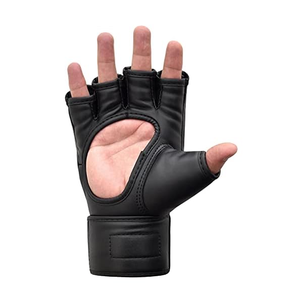 RDX-MMA-Gloves-Grappling-Sparring-Maya-Hide-Leather-Open-Ventilated-Palm-Kickboxing-Mixed-Martial-Arts-Muay-Thai-Pro-Training-Boxing-Punching-Bag-Workout-Half-Finger-Adjustable-Wrist-support-Mitts RDX MMA Gloves Grappling Sparring, Maya Hide Leather, Boxing Gloves Men Women Muay Thai Martial Arts Training, Half Finger Adjustable Mitts Wrist Support Kickboxing Cage Fighting Punching Bag Workout