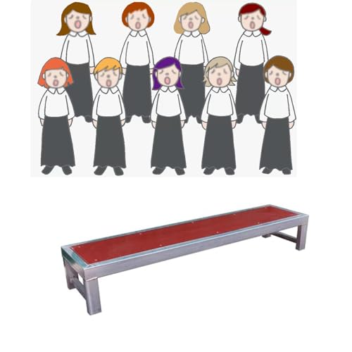 Échelle de scène pour chœur portable et escabeau pliable en métal antidérapant