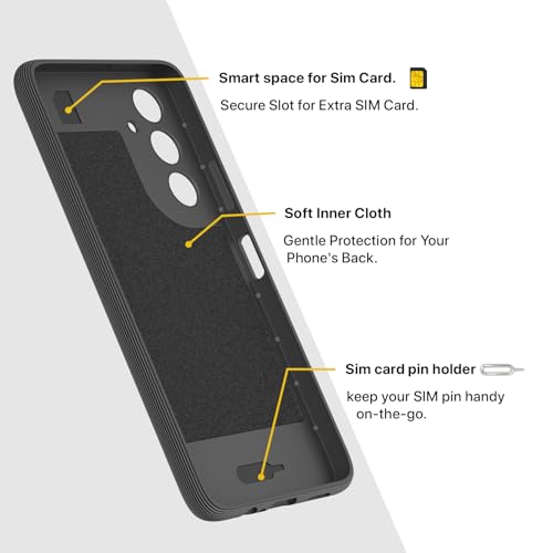 Image of Pikkme Back Cover for Samsung Galaxy A14 5G Camera Protection 3D Hexa Cube Design Silicone Protective Bumper Case (Grey)