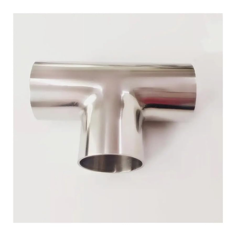 51mm 2" Pipe OD Butt Welding Tee 3 Way SUS 316L Stainless Steel Fitting Spliter Homebrew Beer Wine