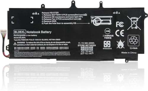 Image of Wefly BL06XL Laptop Battery Compatible for HP EliteBook 1040 G1 1040 G2 1040 G1 1040 G2 Laptop Battery