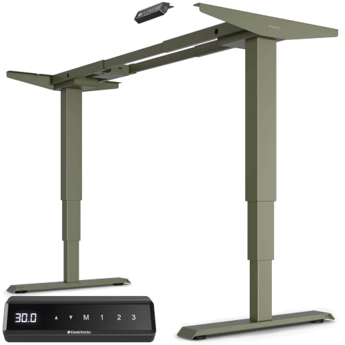 Image of Desktronic Height Adjustable Standing Desk Frame - Ergonomic Sit Stand Desk Frame, Electric Dual Motors 353 lbs, USB & USB-C Charging, Wobble-Free, Touchscreen, 3 Memory Presets, Anti-Collision