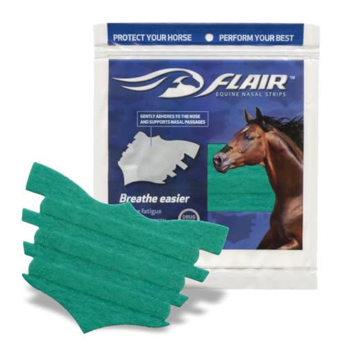 Bandes nasales Flair Equine turquoise en taille unique pour le confort du cheval