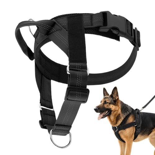 Verstellbares Hundegeschirr gegen Ziehen, atmungsaktives Mesh, verstellbar, gegen Ersticken und Auslaufen, Geschirr für Training, Hundetraining, Wochenendausflüge, Wandern, Camping, Reisen und Picn