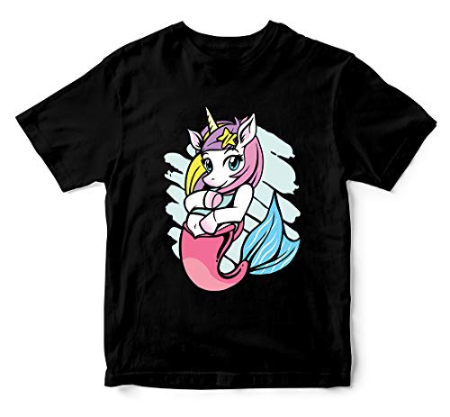 Image of Girls' T-Shirt Mermi-Corn Best of Mermaid & Unicorn 100% Cotton Girl's T-Shirt