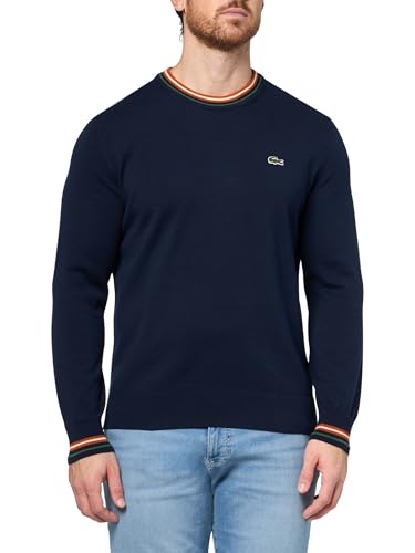 Lacoste Mens Striped Cotton Jersey Sweater