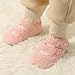 FEETCITY Toddler Slippers - Soft Plush Indoor Kids Winter Slippers for Girls & Boys