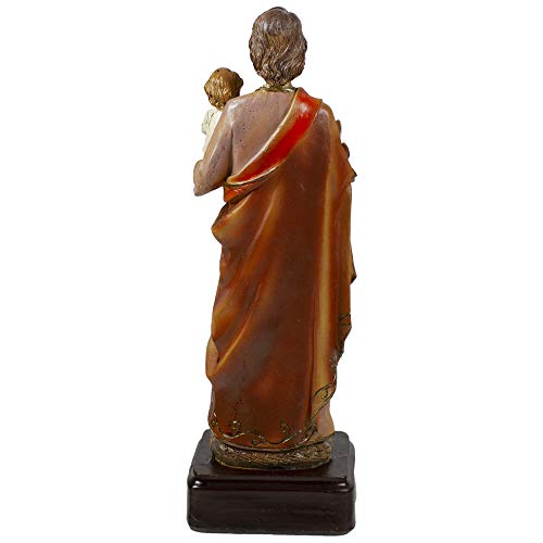 Figura decorativa de San José de resina de 9 pulgadas miniatura 5