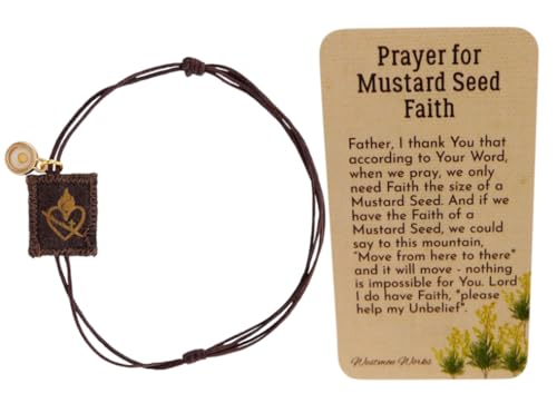 Westmon Works Faith of a Mustard Seed Bracelet Gift Set Scapular Adjustable Wrist Accessory with Holy Prayer Card2
