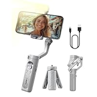 hohem iSteady XE Kit Stabilizzatore Smartphone, Gimbal con luce di riempimento, Pieghevole per...