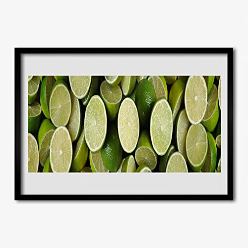 Affiche encadrée 70x50 cm pour habiller un mur vide de cuisine en mdf