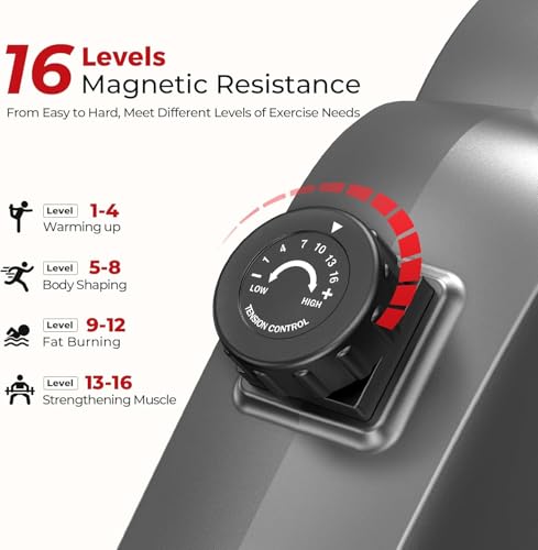 Rameur Pliable Rameur magnétique à 16 Niveaux Rail Coulissant Silencieux et Lisse avec Support de Tablette et écran LCD Capacité de Poids de 150 kg – Image 3