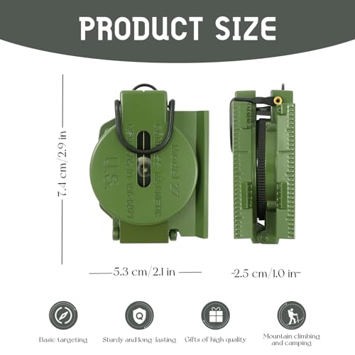 Brújula portátil para senderismo y camping impermeable miniatura 2
