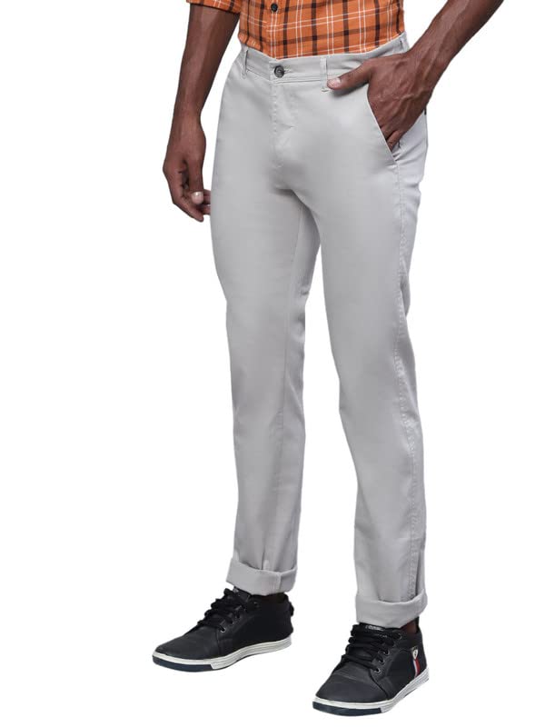 Image of Cantabil Black Solid Non Pleated Regular Fit Mid Rise Formal Trouser for Men | Formal Pants for Men | Formal Wear Regular Fit Trouser for Men (P MTRC00102)