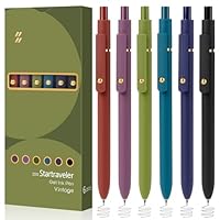 FIOVER Farbstifte, 6 Stück, bunte Gelstifte, mittlere Spitze 0,7 mm, glattes Schreiben, mehrfarbig für Tagebuch, Zeichnen, Kritzeln und Notizen