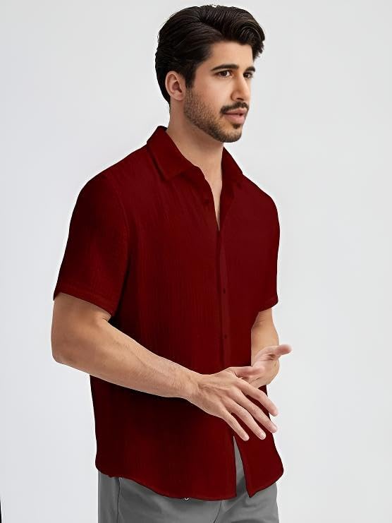 Image of Men's Regular Fit Short Sleeve Casual Shirt