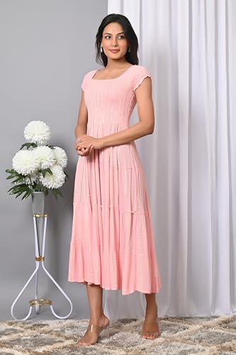 Image of IQRAAR Dress for Women Printed Midi Dress