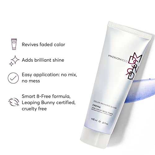 Madison Reed Color Reviving Gloss, Crema - Blonde, Semi-Permanent Hair Dye, Enhances Hair Color & Corrects Tone, Adds Brilliant Shine, Keratin & Argan Oil, 4 Fl Oz (118 Ml) #TOP1