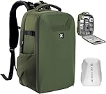 K&F CONCEPT Kamerarucksack Fotorucksack mit Hartschale Kameratasche mit 15,6-Zoll-Laptopfach und Regenschutz, Rucksack für Drohnen