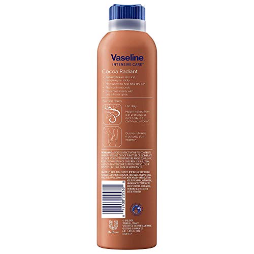 Vaseline Spray and Go Moisturizer in Cocoa Radiant, 6.5 Oz
