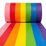 New: Craftzilla Colored Masking Tape - 7 Pack of 20 Yards x 1 inch Multi Color Rolls - Art and Crafts Colorful Set of Paper Tapes - for Kids Teachers Painters