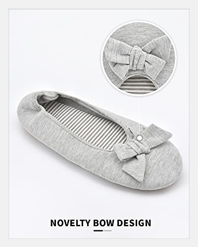 Image of Panda Bros Women's Ballerina House Slippers,Anti-Skid Comfy Warm Ballet Style Slippers