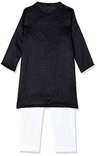 Image of Amazon Brand - Jam & Honey Regular Boys Kurta Sets (AW21KPJM01 Jet Black 4-5 Years)