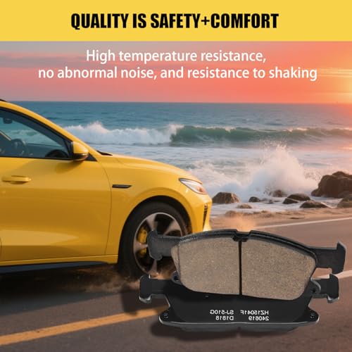 Image of D1818 Front Ceramic Brake Pads Kit Fit For Ford Edge 2015-2021, For Lincoln MKX 2016-2018, For Lincoln Nautilus 2019-2021