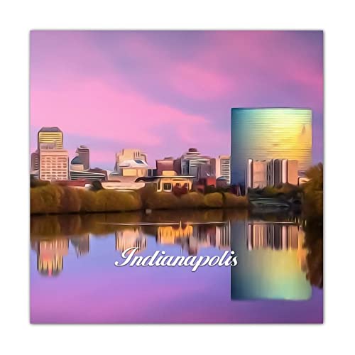 Skyline Indianapolis en bois panneau décoratif contemporain haut de gamme