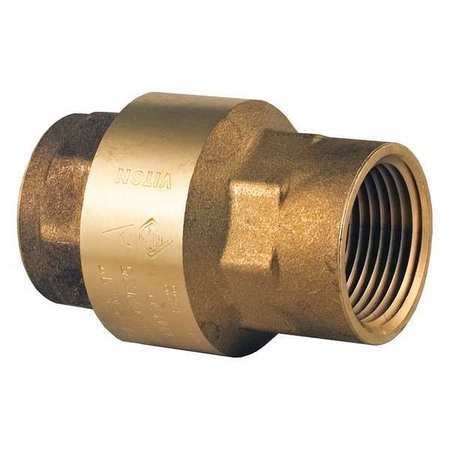 Bonomi 100003-1, Brass Spring-Loaded Check Valve, Two Piece, Inline, Full Port, NPT Female
