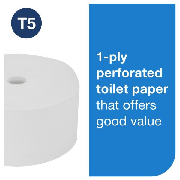 Papel higiénico sin núcleo Tork evita recambios constantes en baños concurridos con sus 2600 hojas 3