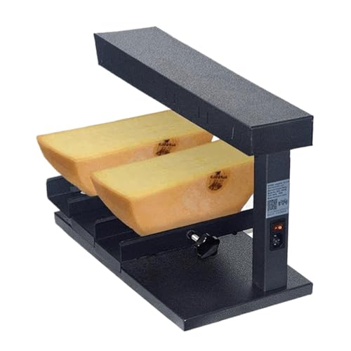 Raclette Queso Grill Melter Eléctrico, 750W Comercial Queso Máquina Eléctrica con Doble Área de Calefacción Rápida Calefacción Raclette Grill para Tradicional Raclette Queso Máquina Calentador