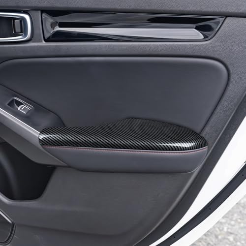Image of Door Handle Armrest Cover Trim Decals for 2022 2023 2024 2025 2026 Honda Civic 11th Gen Accessories ABS Carbon Fiber Stickers